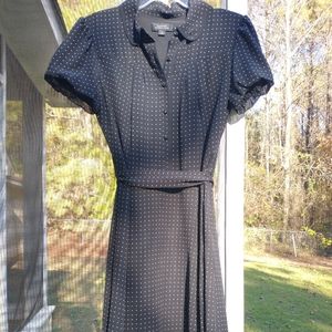 Tahari 40s-esque Polka Dot Shirt-Dress